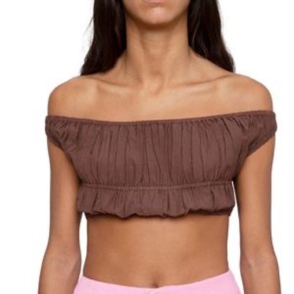 Gimagaus Brown Antonia Crop Top